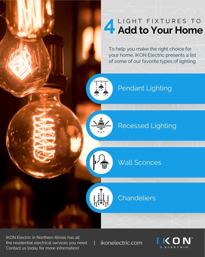 4 Light Fixtures to Add to Your Home Infographic