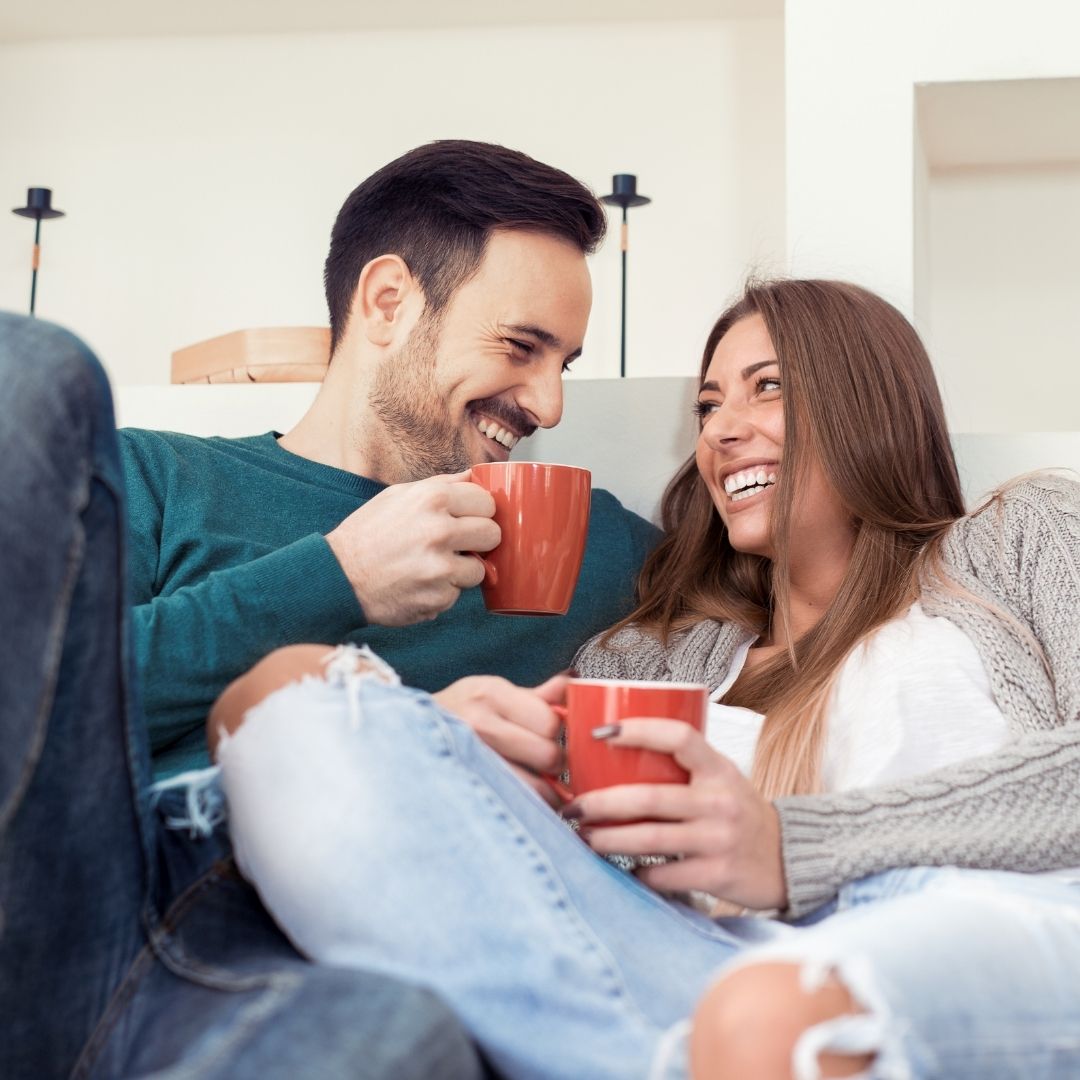 couple enjoying coffee 