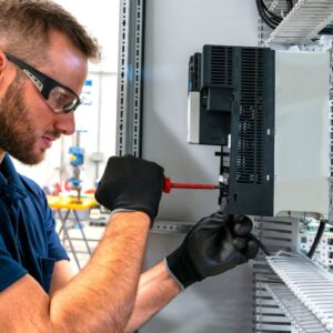 electrician fixing electrical system