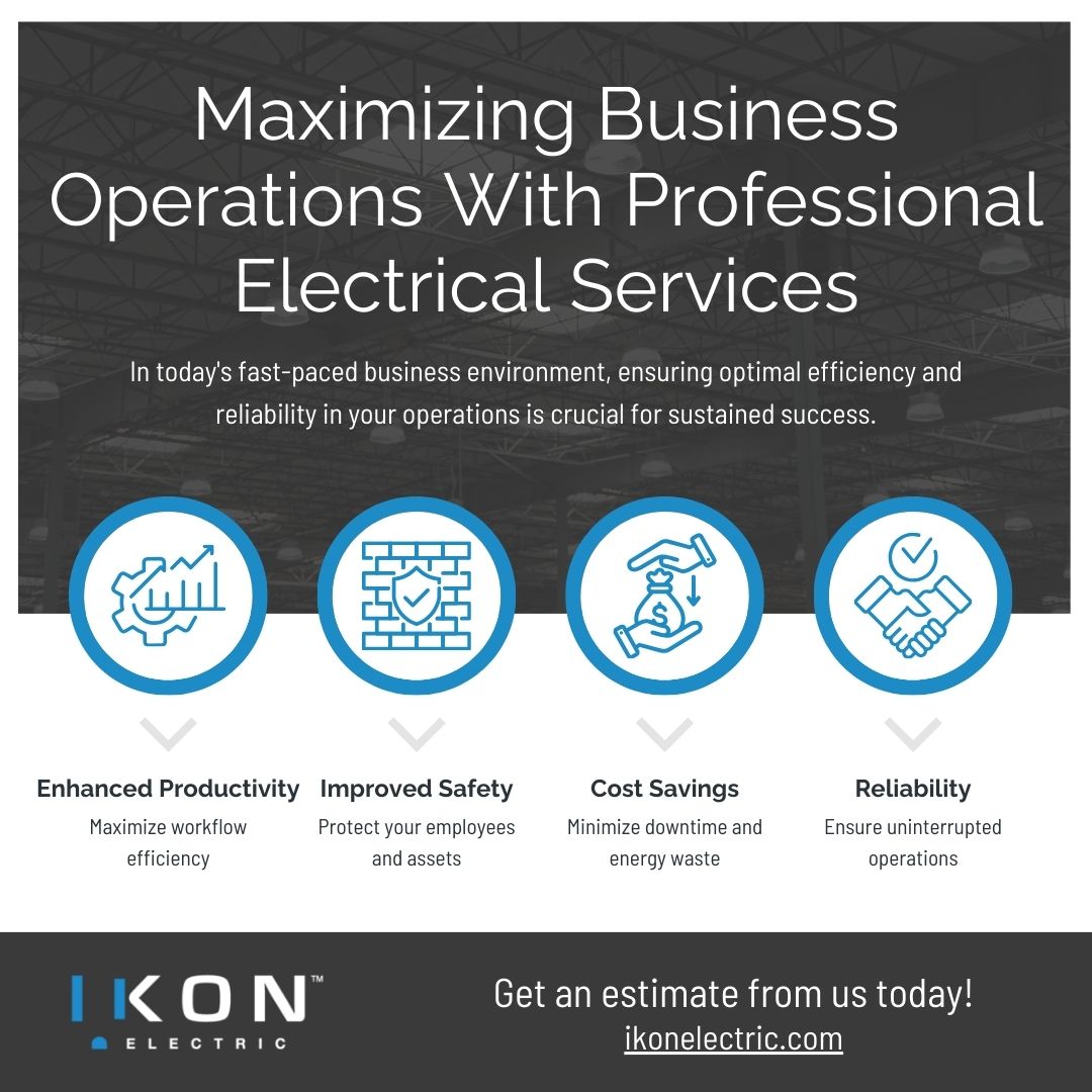 infographic about maximizing operations with professional electrical services