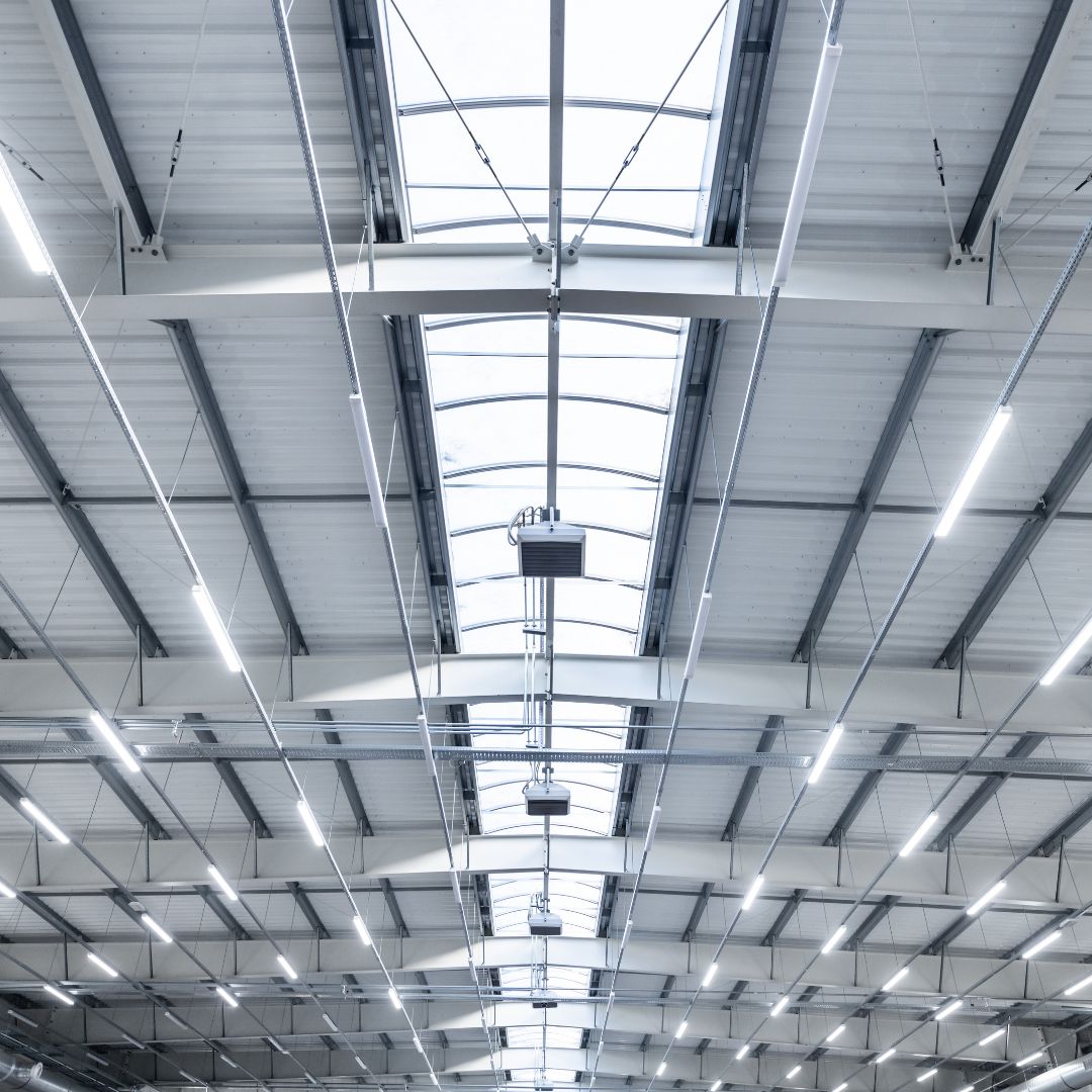 led lighting in a warehouse