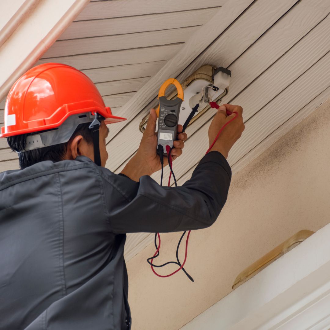 electrician working on electrical