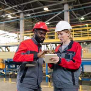 employees working in building