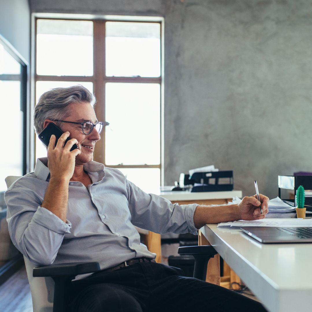 businessman talking on the phone