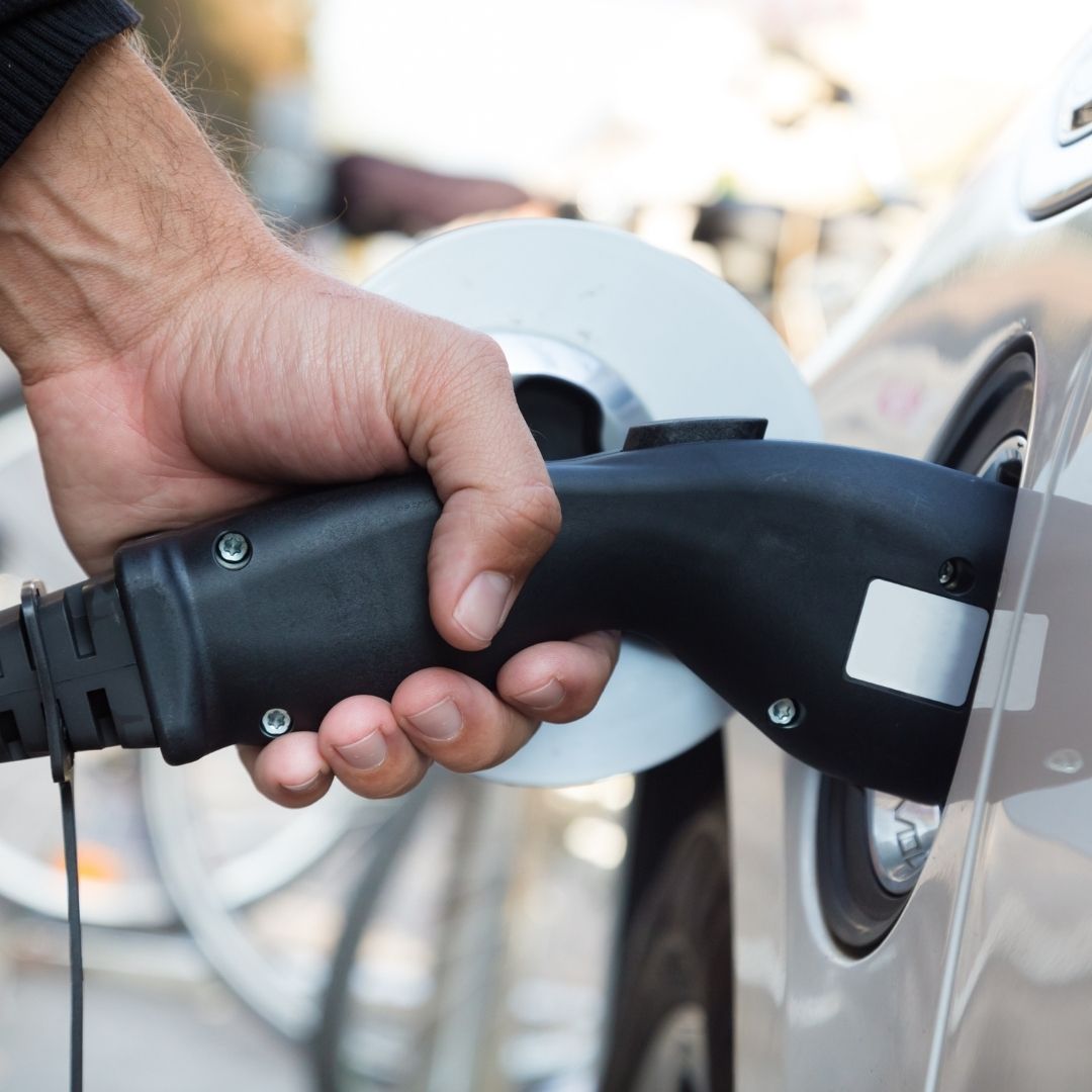 electric car being charged